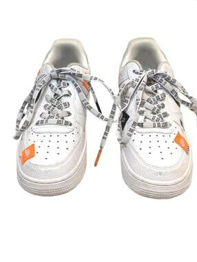 Nike Air Force 1 Low '07 Premium Just Do It White Orange Boys Size 5